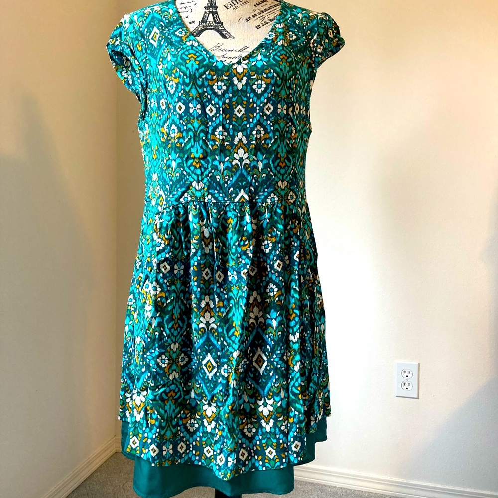 Garnet Hill cap sleeve dress size 14